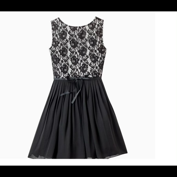 Speechless NWT Girls Lace Sleeveless Chiffon Pleated A-line Dress/Embellishments - Picture 8 of 14